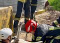 (video) Cañada de Gómez: Bomberos voluntarios rescataron a un perro que había caído en fosa de silos