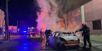 Cañada de Gómez: Se incendió un automóvil en la zona sur de la ciudad