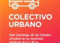 El domingo el Colectivo Municipal Urbano funcionará de 8 a 18 horas