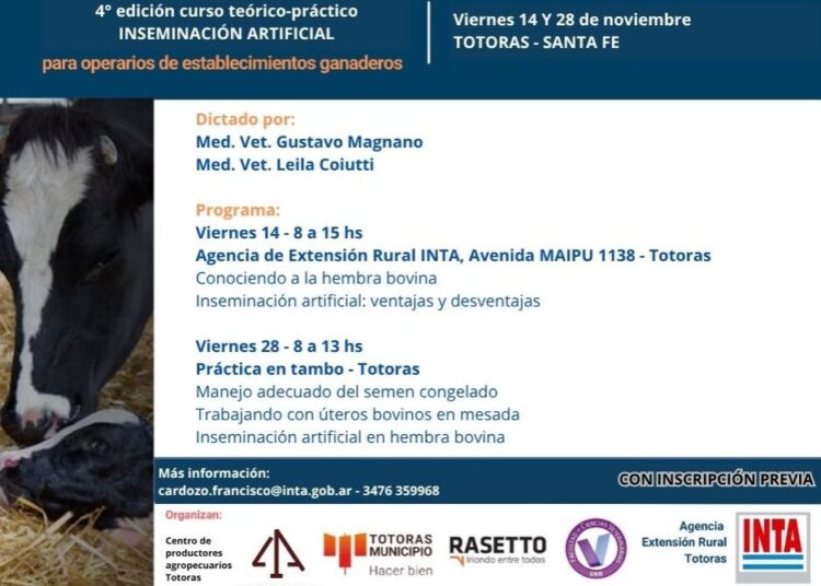 Nueva Edición del Curso de Inseminación Artificial: Un Impulso al Desarrollo Productivo de Iriondo