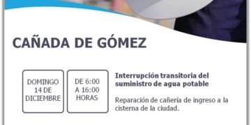 Aguas Santafesinas informa a sus usuarios que realizará tareas de reparación sobre la cañería de ingreso a la cisterna de la ciudad