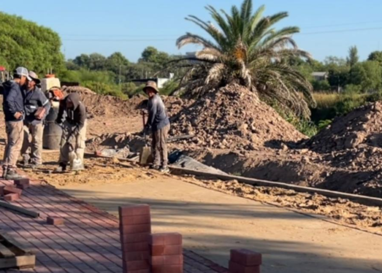 La municipalidad de Cañada de Gómez avanza con la obra del Parque Lineal del Arroyo