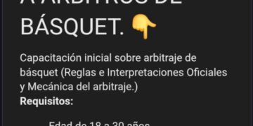 ACRAD ANUNCIA EL CURSO INCIAL PARA ASPIRANTES A ÁRBITROS DE BÁSQUET