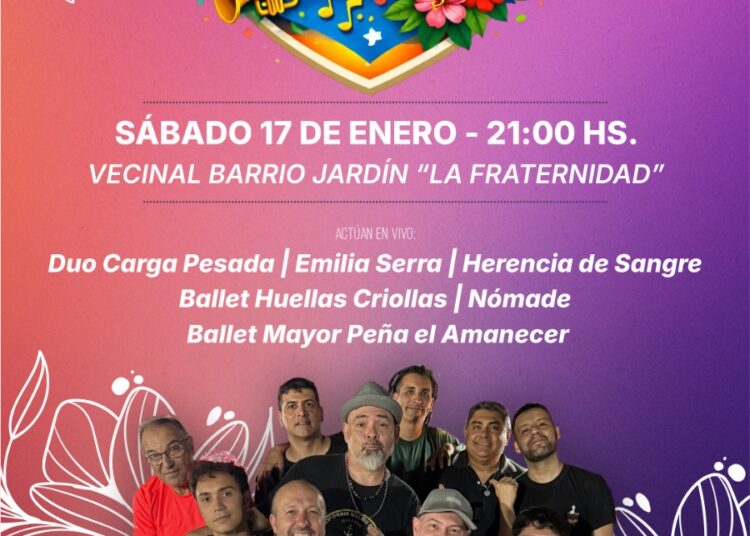 Llega el 32° Festival del Barrio Jardín de Cañada de Gómez