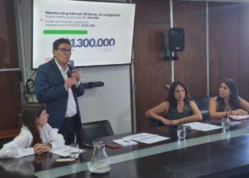 Goity: “Ningún maestro de grado con 25 horas semanales sin antigüedad va a ganar menos de $ 1.300.000”