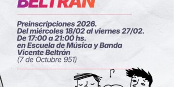 ABREN LAS PREINSCRIPCIONES 2026 PARA LA ESCUELA DE MÚSICA Y BANDA VICENTE BELTRÁN