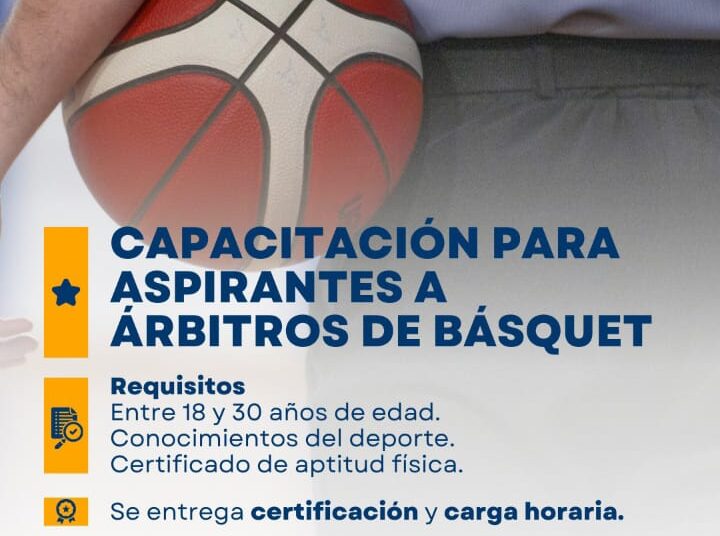 ¡Esta es tu oportunidad! ACRAD ofrece el Curso de Aspirantes a Árbitros de Basquet