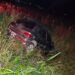 Cañada de Gómez: Un auto despistó y terminó en una zanja sobre el acceso a la autopista y la colectora oeste