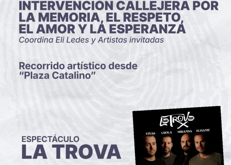 Cañada de Gómez conmemora el día de la Memoria con una intervención artística y el espectáculo de la trova