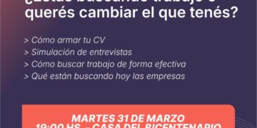 La Municipalidad de Cañada de Gómez invita a una charla sobre inserción laboral en la Casa del Bicentenario