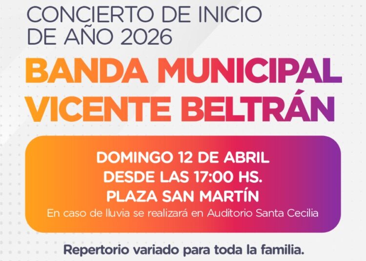 La banda municipal “Vicente Beltrán” presenta su concierto de inicio de año 2026