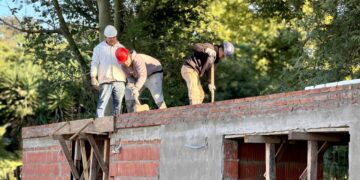 La Municipalidad de Cañada de Gómez avanza con la obra de construcción de nuevos sanitarios en el predio del Museo Histórico Municipal
