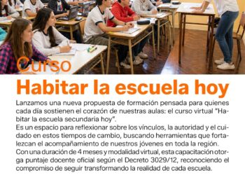 “Habitar la escuela secundaria hoy”. Nueva capacitación con puntaje docente oficial.