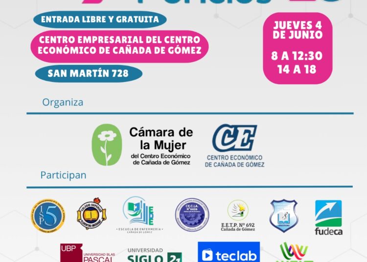 La Cámara de la Mujer del Centro Económico de Cañada de Gómez invita a la 27° Edición de Expo Carreras y Oficios