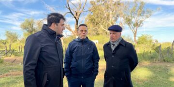 El intendente Chale recibió al ministro de obras públicas para dar comienzo a la obra de la rotonda en el acceso de la autopista