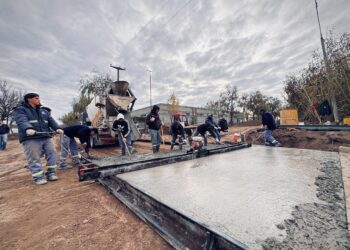 La Municipalidad de Cañada de Gómez avanza con la pavimentación de calle Oroño