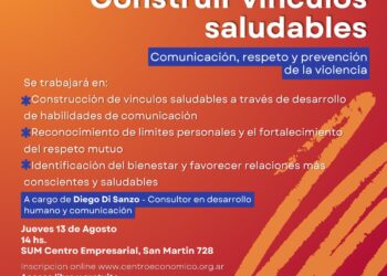 La Cámara de la Mujer del Centro Económico invita a participar del taller “Construir vínculos saludables