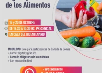Se realizará un nuevo curso de manipulador de alimentos en Cañada de Gómez